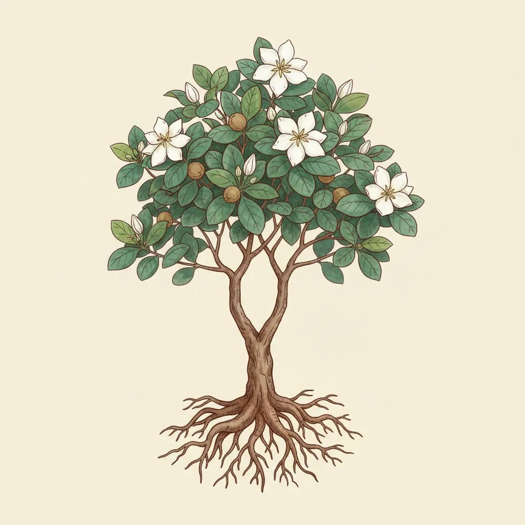 Gardenia ternifolia subsp. jovis-tonantis
